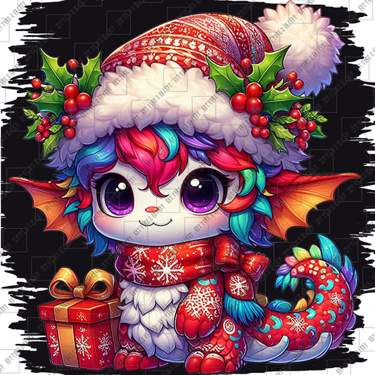 Holly Jolly Dracling PNG