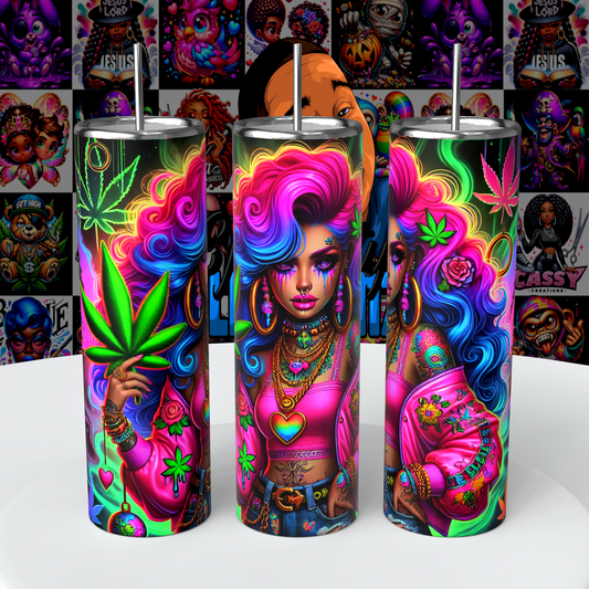 Cosmic Flower 20oz skinny, straight and 20oz tapered tumbler wrap