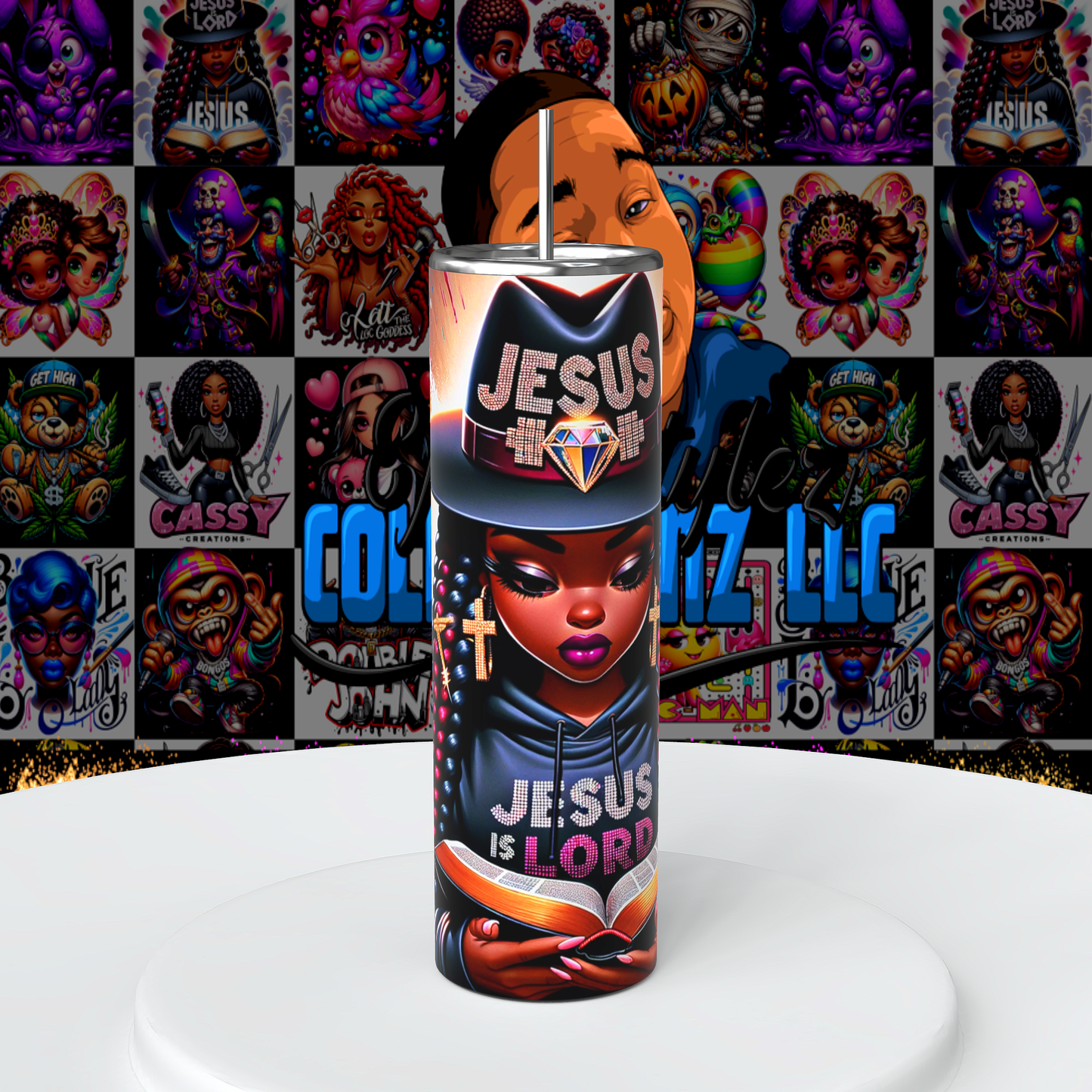 Jesus Is Lord sublimation 20oz skinny  straight tumblers, and 20oz tapered Tumbler Wrap