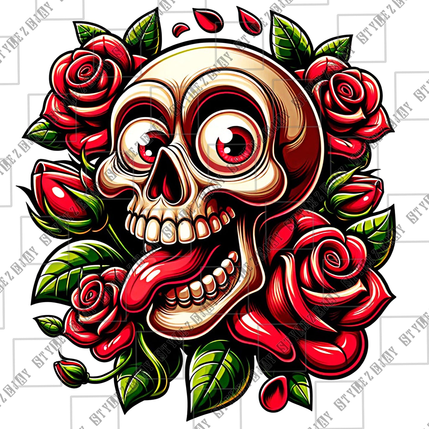 Whispering Roses and Bones PNG